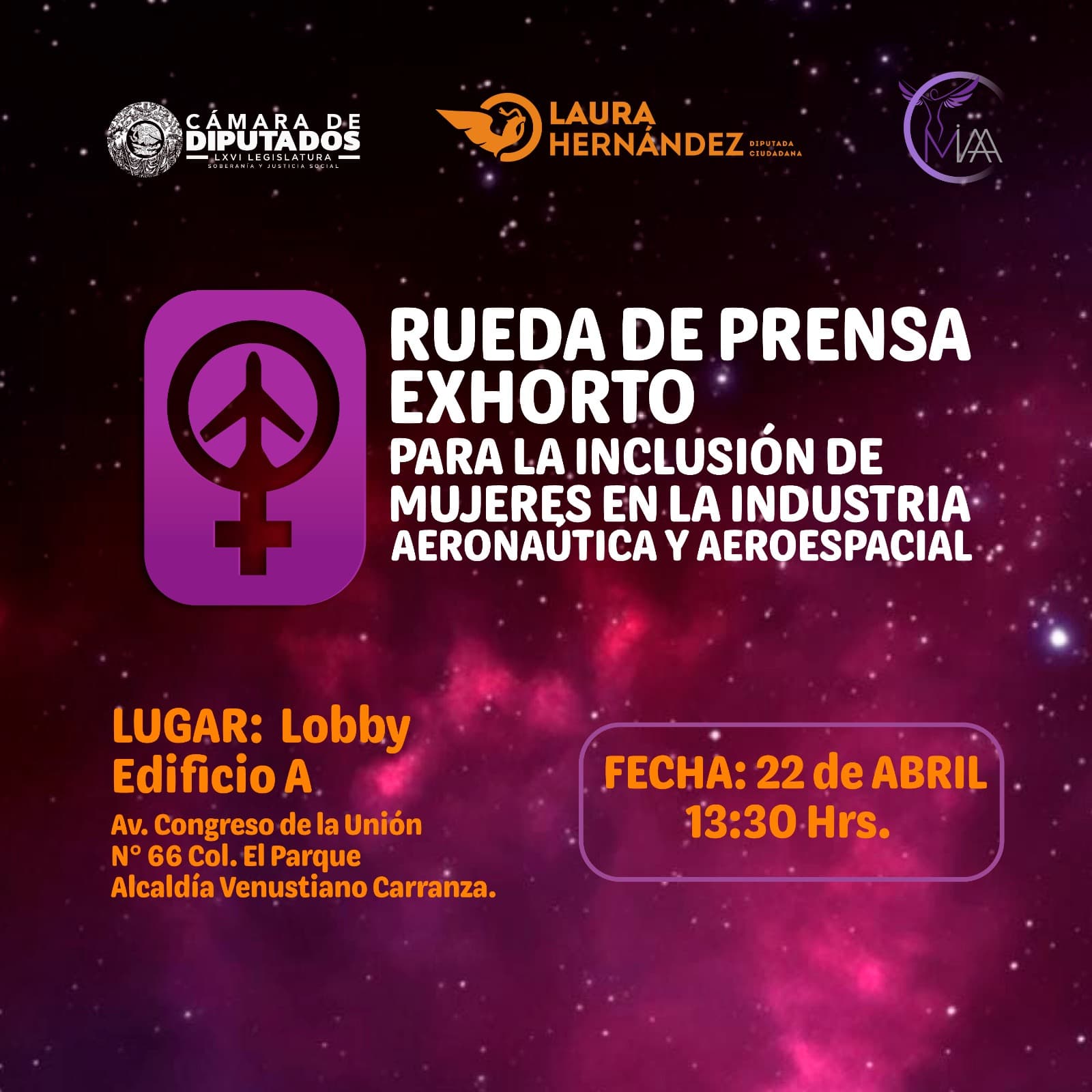 Exhorto para la inclusión de mujeres en la aeronautica